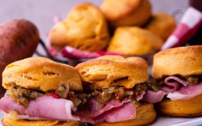 Sweet Potato Biscuits & Country Ham Slices